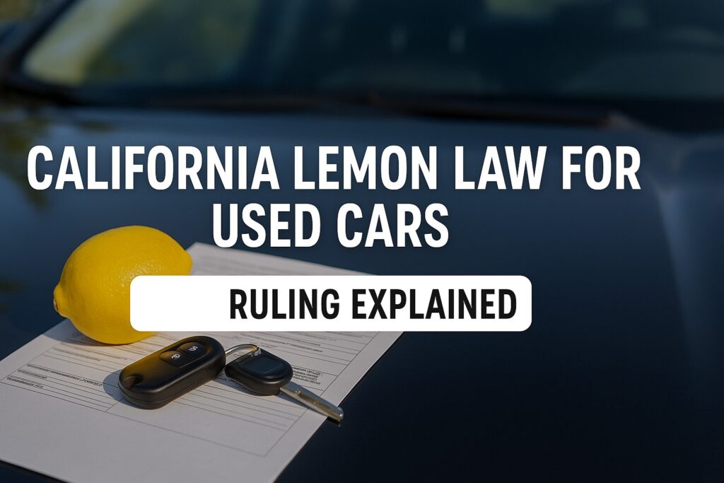 California Lemon Law Used Car Ruling