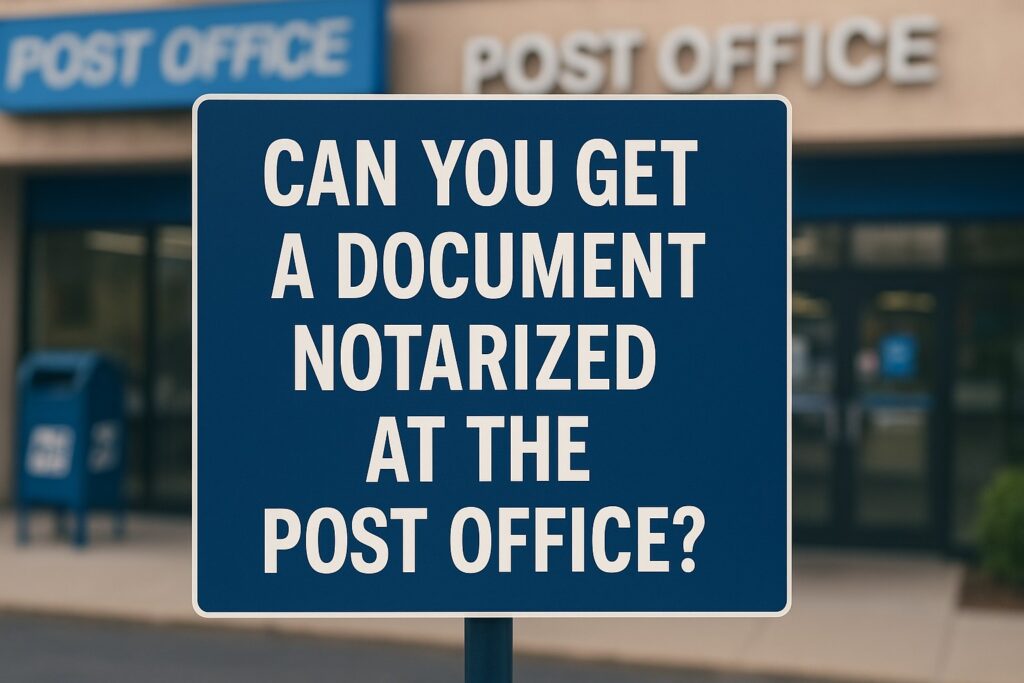 Post Office Offer Notary Services
