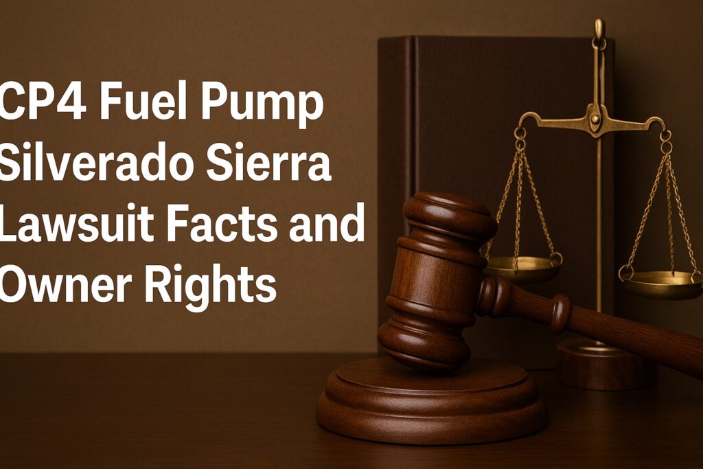 P4 Fuel Pump Silverado Sierra Lawsuit