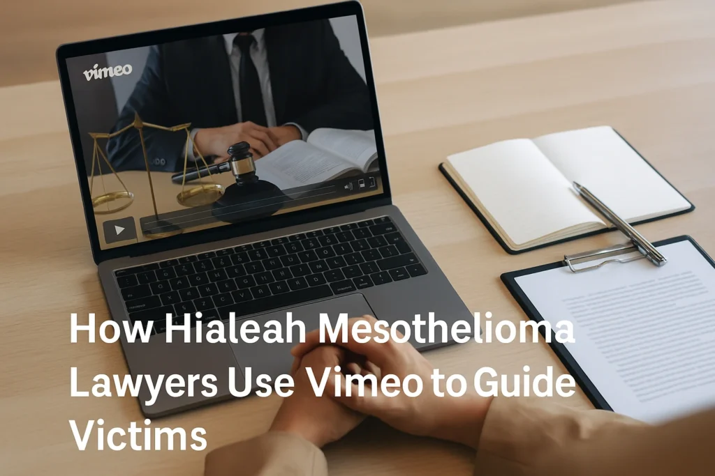 Hialeah mesothelioma attorney presenting legal advice through Vimeo
