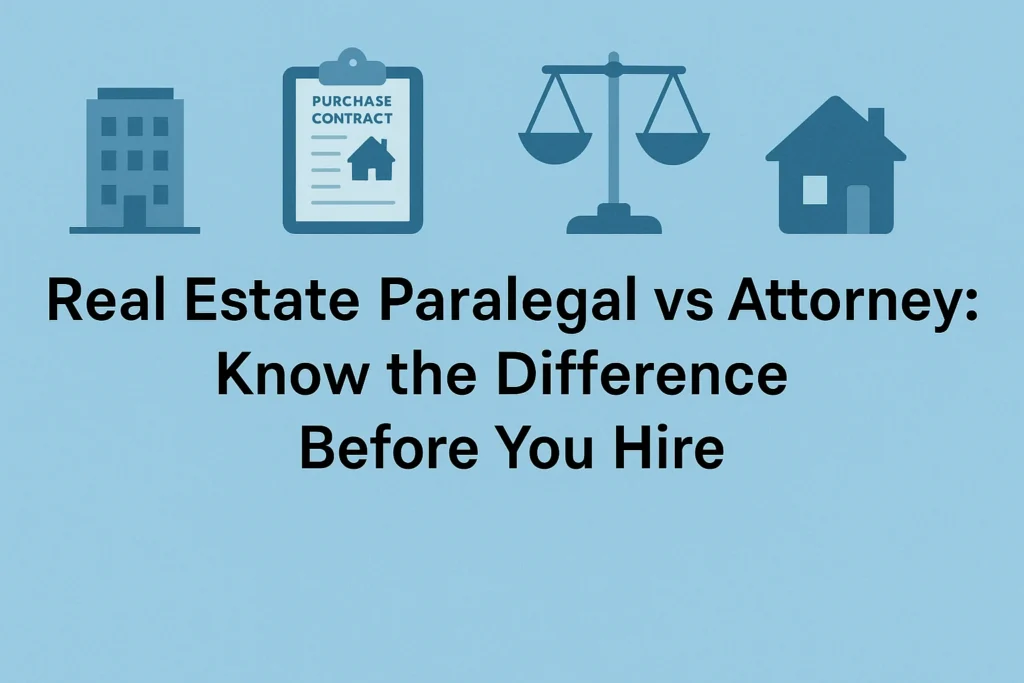 Real Estate Paralegal vs Attorney