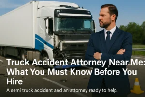 Read more about the article Truck Accident Attorney Near Me: What You Must Know Before You Hire