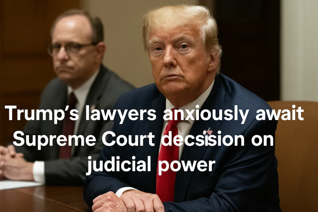 Trump’s Lawyers Anxiously Await Supreme Court Decision on Judicial Power