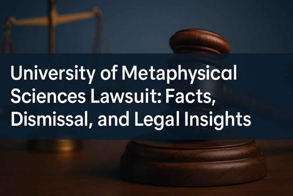 University of Metaphysical Sciences Lawsuit