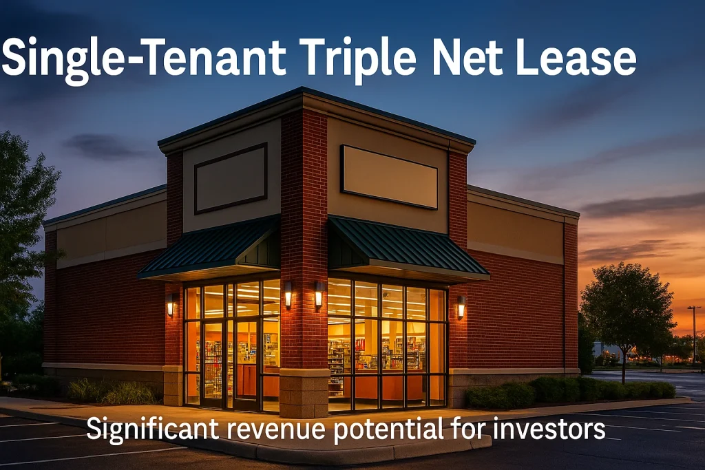 single-tenant commercial building during twilight