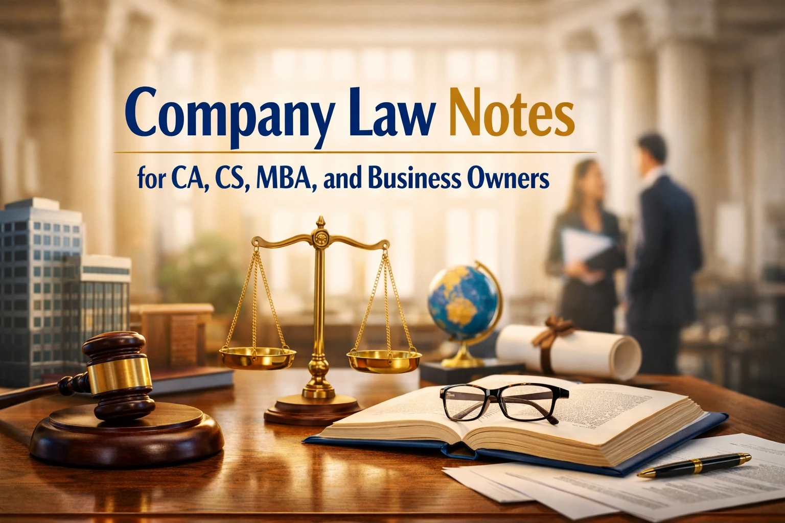 Read more about the article Company Law Notes for CA, CS, MBA, and Business Owners: Learn the Core Rules