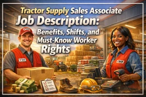 Read more about the article Tractor Supply Sales Associate Job Description: Benefits, Shifts, and Must-Know Worker Rights