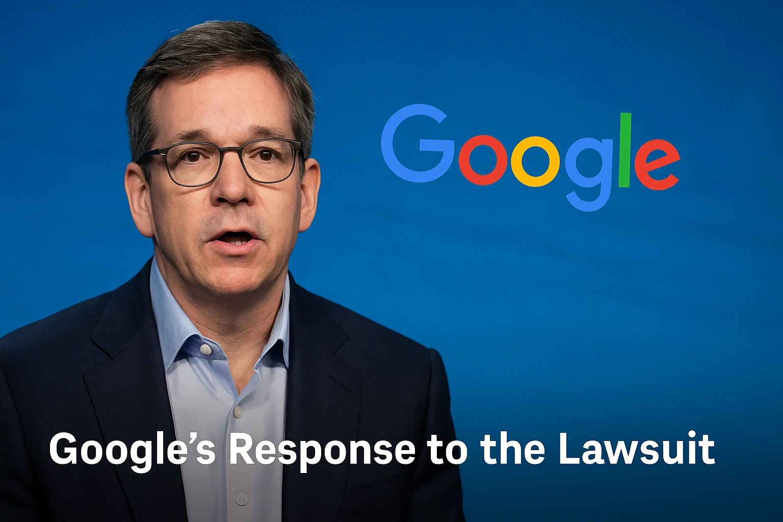 Google spokesperson giving official statement on data lawsuit against the company